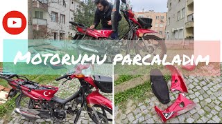 50CC MOTORUMU PARÇALADIM Cub Motosiklet Kaportası Nasıl Sökülür  TakılırArora Kasırga CUP [upl. by Adnarim504]