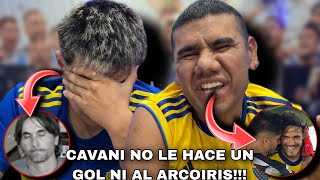 CAVANI NO LE HACE UN GOL NI AL ARCOIRIS  REACCIONES de HINCHAS RE CALIENTES  LANUS 2 vs BOCA 1 [upl. by Einned]