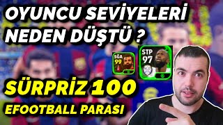 OYUNCU SEVİYELERİ NEDEN DÜŞTÜ  SÜRPRİZ 100 EFOOTBALL PARASI  GÜÇLENDİRİCİLİ POTW  CO OP [upl. by Ahsekan]