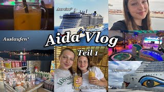 Aida Reise 🎀🛳️ Teil 1 erste Kreuzfahrt [upl. by Mylander446]