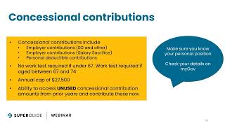 QampA What to consider with unused concessional contribution tax claims [upl. by Enetsuj]