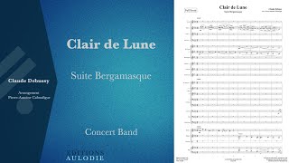 Suite Bergamasque  Clair de Lune  Claude Debussy score for concert band [upl. by Olpe]