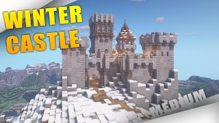 How To Build a Survival Winter Castle Keep Fort in Minecraft for 2 players [upl. by Eannej]