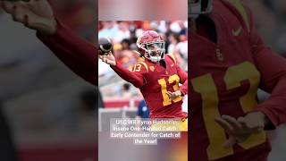 USC WR Kyron Hudsons Insane OneHanded Catch Early Contender for Catch of the Year [upl. by Aixela]