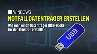 Notfalldatenträger erstellen  Windows Wiederherstellungslaufwerk  EINFACH ERKLÄRT [upl. by Fredia]