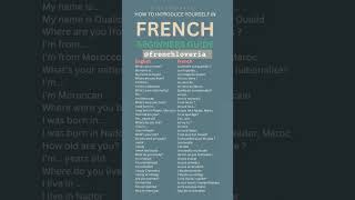 French begginners guide shorts frenchforbegginners [upl. by Valdes802]