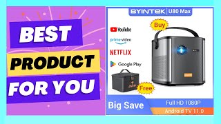 BYINTEK U80 Max Projector 3D 4K Cinema Android [upl. by Aneala627]