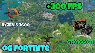 OG Fortnite FPS TEST on GTX 1660 Ti amp 5 3600Performance Mode1080Pbenchmark32gb ram fps test [upl. by Halette]