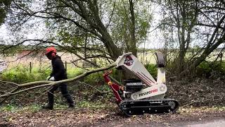 Foxwood chippers new tracked chipper TRX120 PRO [upl. by Naillimixam]