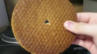 Playing another stroopwafel on a record player [upl. by Nyledam]