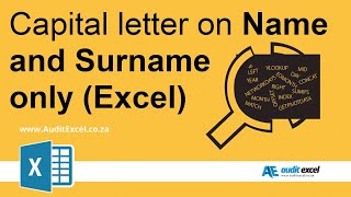 Change name in Excel to have capital on 1st letter of name and surname [upl. by Ahsieyk601]