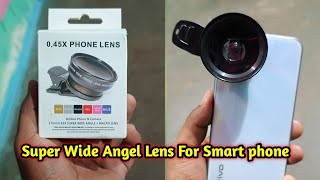 🔷 Best Ultra Wide Vloging Lens For Smart phone Camera 🔥 045 × Super Wide Lens Unboxing and Testing [upl. by Brunhilde]