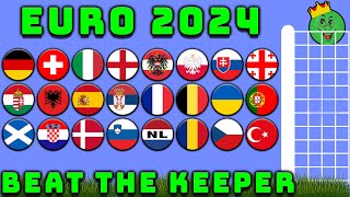 Euro 2024 Beat the Keeper Marble Race Tournament  Marble Race King [upl. by Tebasile]