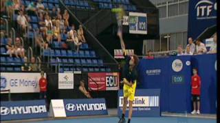 Gilles Simon  Flat Serve Slow Motion [upl. by Adnahsor940]