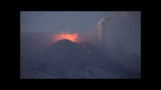 Strombolian explosions at New SE crater of Etna volcano [upl. by Enineg]