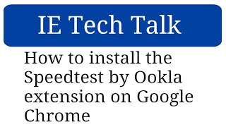 How to install the Speedtest by Ookla extension on Google Chrome [upl. by Ahsienak547]