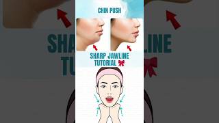 Sharp Jawline Tutorial 🎀 Naturally exercise girltips jawlinegoals homeworkout [upl. by Cyprian]