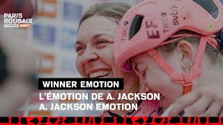 Winner Emotion  ParisRoubaix Femmes avec Zwift 2023 [upl. by Riccio185]