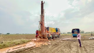 Borewell Drilling  2 Hp Motor 265 Feet Deep boring With Coconut water checking Method  Borewells [upl. by Aisatal]