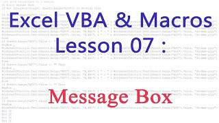 Excel VBA amp Macros  Create a MsgBox  Sinhala Tutorial [upl. by Griffie]