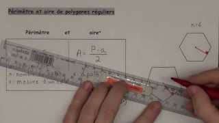 Géométrie aire des polygones réguliers nc p 3536 [upl. by Nylzaj]