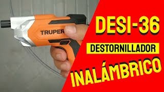 DESTORNILLADOR inalámbrico TRUPER 36 V LITIO DESI – 36 Unboxing [upl. by Kieffer635]