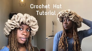 How to crochet a hat  ruffle hat [upl. by Roumell8]