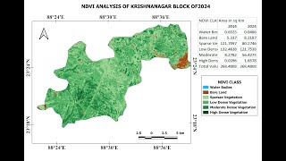 RASTER AREA CALCULATION OF NDVI IMAGE USING QGIS 334 [upl. by Disario]