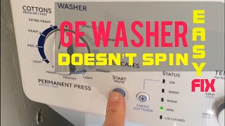 ✨ GE WASHER DOESNT SPIN  FAST Easy FIX ✨ [upl. by Nelo563]