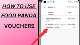 Foodpanda ka voucher kaise use kar han  how to use food panda voucher [upl. by Canon]