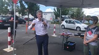 Rassemblement au Creusot pour soutenir les salariés dIndusteel [upl. by Arakihc]