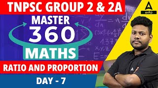 TNPSC  MATHS  RATIO AND PROPORTION  MASTER 360° MATHS By Arunan sir [upl. by Falo]