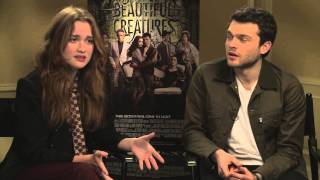 Alice Englert and Alden Ehrenreich Talk Beautiful Creatures Bonding Over Columbo [upl. by Clea151]