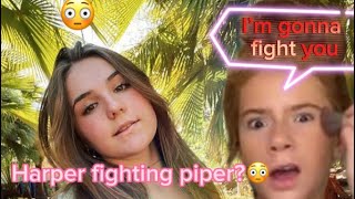 Piper rockelle and Harper fighting😳 [upl. by Adnilrev]