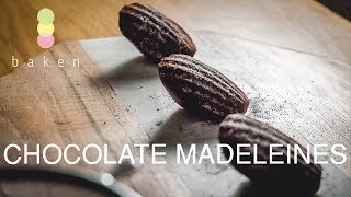 CHOCOLATE Madeleine Recipe  BAKEN [upl. by Hayden]