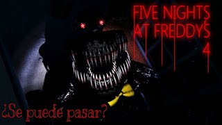 ¿Es posible pasar la noche 8 de Five nights at Freddys 4  Versión de Steam [upl. by Oisorbma]