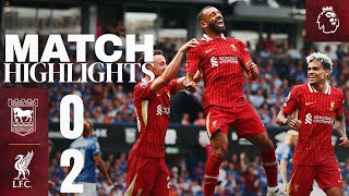 Another Salah record 👑  Ipswich Town 02 Liverpool  Premier League Highlights [upl. by Niwdog284]