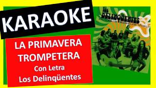 LA PRIMAVERA TROMPETERA con Letra KARAOKE 🌼 🌈 ☀️ Los Delinqüentes💐 😱 🌞 [upl. by Sikras]