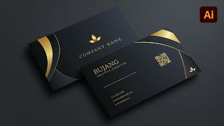 Luxury Golden Business Card Design in Adobe Illustrator [upl. by Aihseyn739]