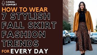 7 Stylish Fall Outfits with a Skirt for Every Day  Fall Fashion Trends [upl. by Burrus]