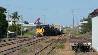 Queensland Rail Ballast Train at Longreach Station [upl. by Luebke]