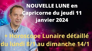 Astrologie nouvelle lune du jeudi 11 janvier 2024 [upl. by Arykat874]