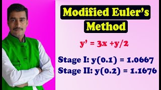 Using Modified Eulers Method solve the problem and using two stages by AJ Sir [upl. by Yekcir829]