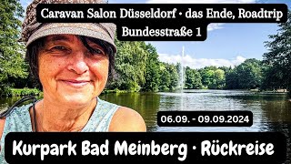 Vlog 196 Rückreise vom Caravan Salon Düsseldorf • Kurpark Bad Meinberg • Bundesstraße 1 • Stellplatz [upl. by Airetal]