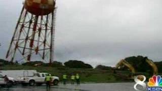 Crews Tear Down 49 Year Old Water Tower [upl. by Eirojam]