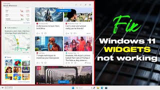 Fix Windows 11 Widgets Not Working  Fast amp Easy [upl. by Llerej300]