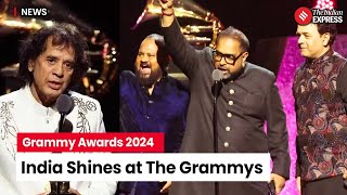 Grammy Awards 2024 Shankar Mahadevan Zakir Hussain and Band Clinch Grammy 2024 [upl. by Ariayek]