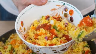 COUS COUS DI VERDURE  ricetta pronta in 20 minuti  con o SENZA CARNE [upl. by Anilag469]