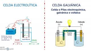 Celda Electrolítica y Galvánica partes semejanzas y diferencias [upl. by Hutt123]