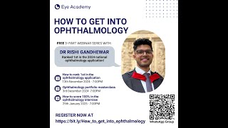 quotHow to get into ophthalmologyquot webinar series Part 1 How to rank 1st in the application [upl. by Ahsiener420]